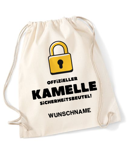 Kamellebeutel „Offizieller Kamelle-Sicherheitsbeutel“ – personalisiert mit Wunschname